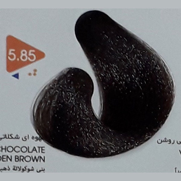 رنگ مو ویتامول (Vitamol) قهوه ای شکلاتی طلایی متوسط (شماره 5/85 شکلاتی طلایی) حجم 120 میل
